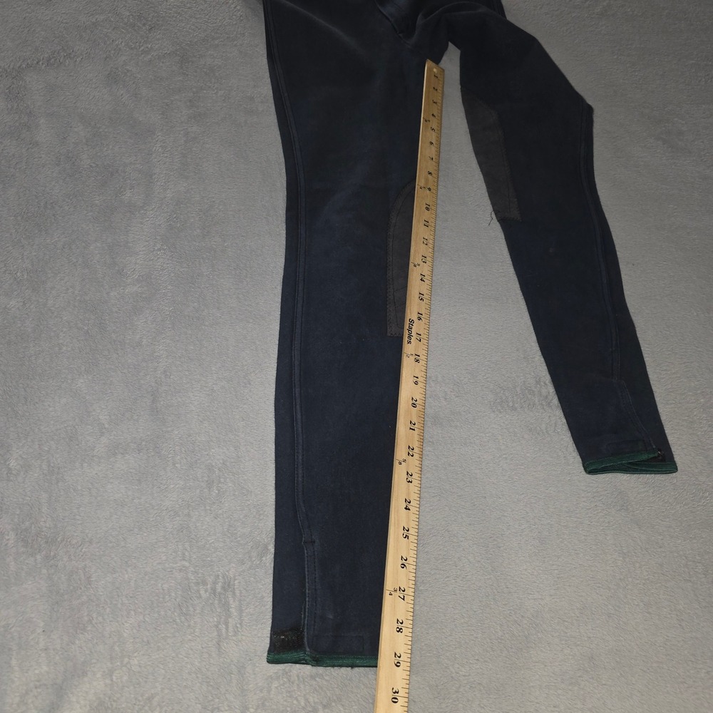 Devon Aire Womens Navy Blue Knee Patch Equestrian Breeches Riding Pants Large - Picture 10 of 16